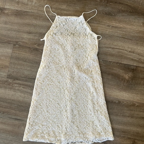 Urban Outfitters Cream Lace Mini Dress - Picture 1 of 4